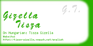 gizella tisza business card